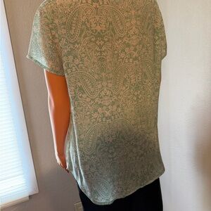 Green Paisley Women's Top